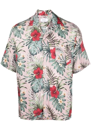 RHUDE all-over floral-print bowling shirt - Pink