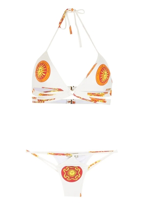 Amir Slama print Sol bikini set - White
