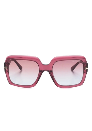 TOM FORD Eyewear Kaya oversize-frame sunglasses - Red