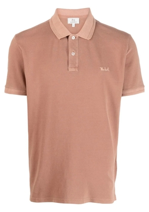 Woolrich embrodiered-logo short-sleeved polo shirt - Brown