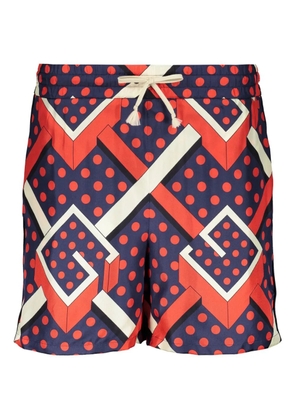 Gucci G dot labyrinth-print shorts - Blue