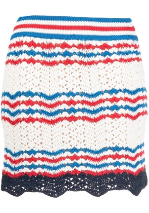 Casablanca crochet mini skirt - White