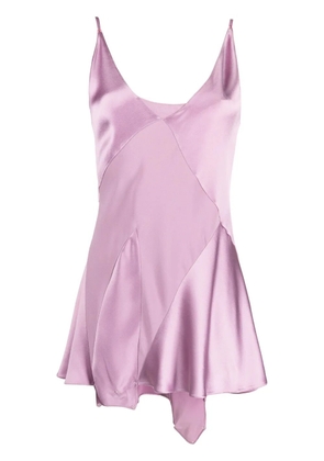 Maison Margiela panelled satin minidress - Purple