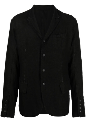 Masnada buttoned Peter Pan-collar blazer - Black