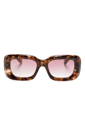 Chloé Eyewear Gayia rectangle-frame sunglasses - Brown
