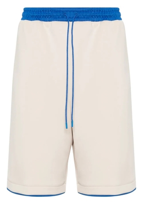 Gucci logo-appliqué scuba track shorts - Neutrals
