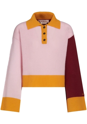 Marni colour-block cashmere jumper - Pink