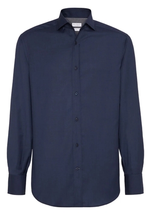 Brunello Cucinelli virgin-wool shirt - Blue