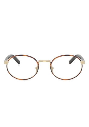 Prada Eyewear round-frame glasses - Brown