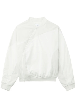 Post Archive Faction asymmetric-zip bomber jacket - White