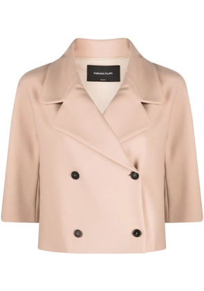 Fabiana Filippi double-breasted cropped jacket - Neutrals