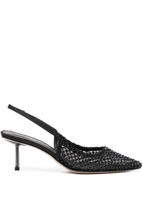 Le Silla Gilda 60mm embellished slingback pumps - Black