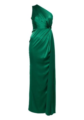 Alex Perry one-shoulder satin dress - Green