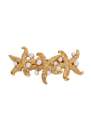 Jennifer Behr Thalassa pearl embellished filigree barrette - Gold