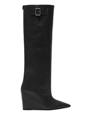 Courrèges Astro leather boots - Black