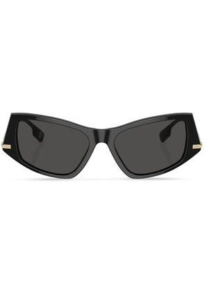 Burberry Eyewear logo-plaque cat-eye sunglasses - Black