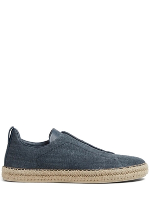 Zegna Triple Stitch slip-on espadrilles - Blue