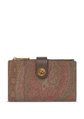 ETRO paisley-jacquard wallet - Brown