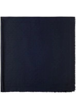 Prada geometric-jacquard scarf - Blue