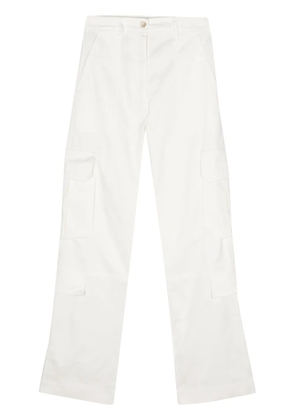 Blanca Vita Pittosforo twill straight trousers - White