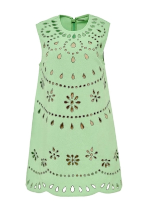 Alexis Adilyn laser-cut floral-pattern mini dress - Green