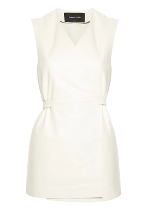 Fabiana Filippi wrap-design leather vest - Neutrals