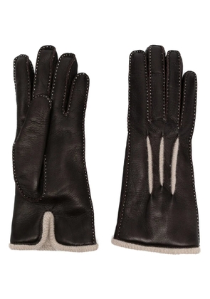 Moorer Guanto nappa-leather gloves - Brown