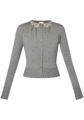 ERDEM appliqué detail cardigan - Grey