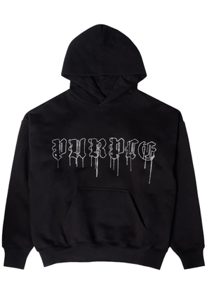 Purple Brand Crystal Gothic Drip hoodie - Black