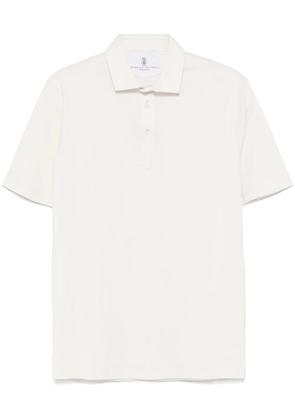 Brunello Cucinelli jersey polo shirt - White