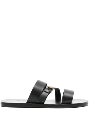 Ancient Greek Sandals Ifiklis flat leather sandals - Black