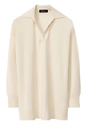Fabiana Filippi split-neck sweater - Neutrals