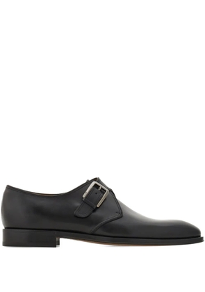 Ferragamo buckle-fastening leather monk shoes - Black