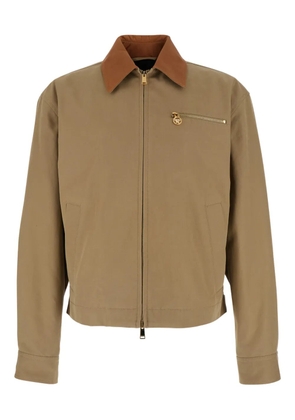 Versace chest-pocket cotton jacket - Brown