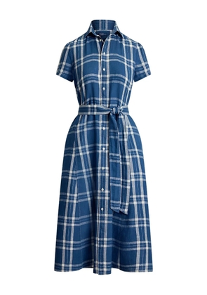 Polo Ralph Lauren plaid-checked shirtdress - Blue