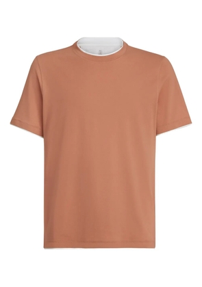 Brunello Cucinelli crew-neck T-shirt - Orange