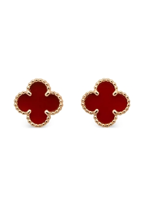 Van Cleef & Arpels Pre-Owned 2010 18K rose gold Alhambra carnelian earrings - Pink