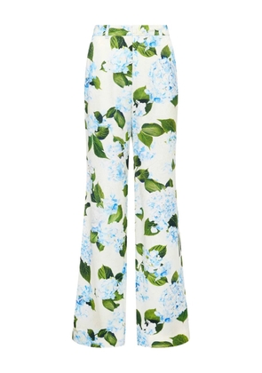 L'Agence Pilar hydrangea-print trousers - Neutrals