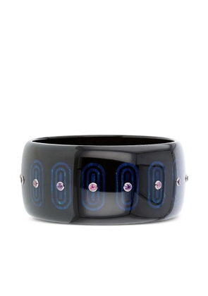 Mark Davis 18K yellow gold Amethyst Bakelite Bangle - Black