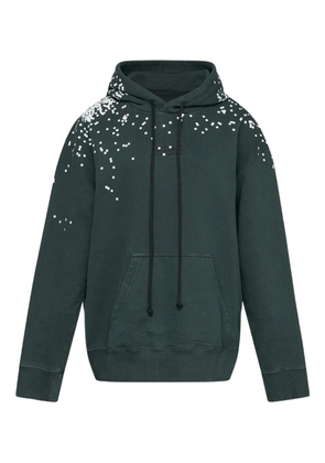 MM6 Maison Margiela speckled-print hoodie - Green