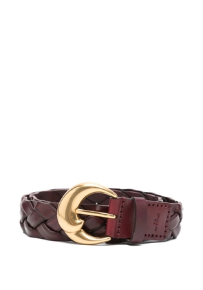 ETRO braided leather belt - Red