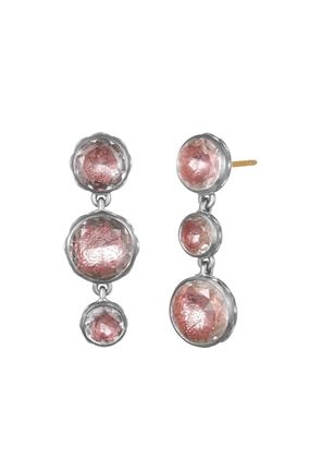 Larkspur & Hawk rhodium-plated Catherine Round 3 quartz earrings - Silver