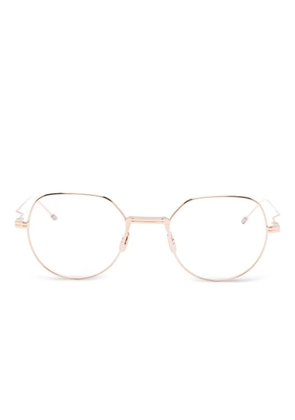 Thom Browne Eyewear geometric-frame glasses - Gold