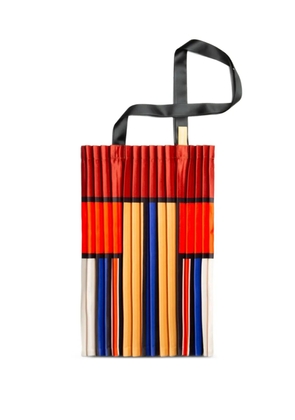 MULTITUDES BAGS pleated geometric tote bag - Orange