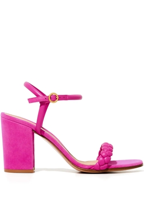 Gianvito Rossi 85mm Cruz braided heeled sandals - Pink