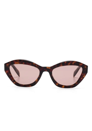 Prada Eyewear geometric-frame sunglasses - Brown