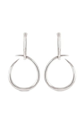 Dinny Hall large Toro drop hoops - Silver