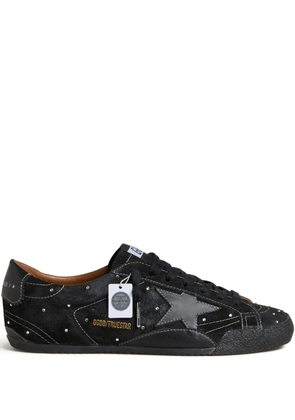 Golden Goose True-Star in black suede with Swarovski crystals