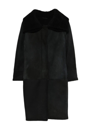 Romeo Gigli Pre-Owned 1990s shearling collar coat - Black