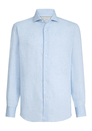 Brunello Cucinelli spread-collar shirt - Blue